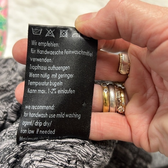 Beate Heymann Gray Lace Button Down Shirt Jacket Size US12 - Picture 3 of 10